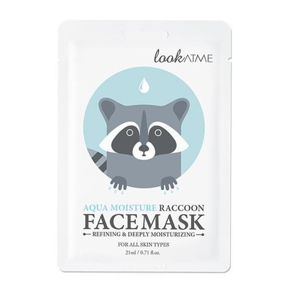 Look At Me Aqua Moisture Racoon Face Mask  *NEW* - Picture 1 of 3
